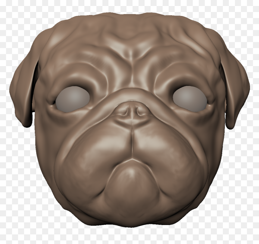 Pug, HD Png Download - pug head png