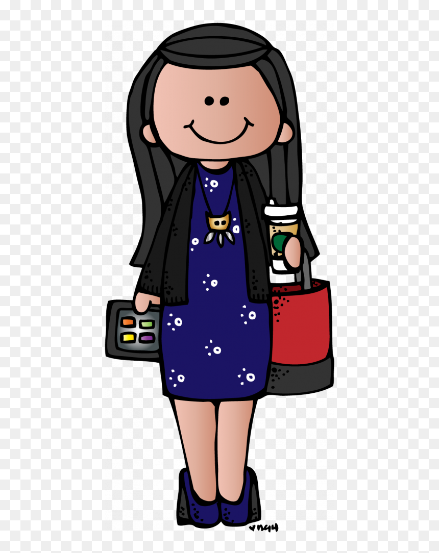 Melonheadz Mary With Jesus Clipart - Brown Hair Teacher Clipart, HD Png Download - melonheadz teacher png