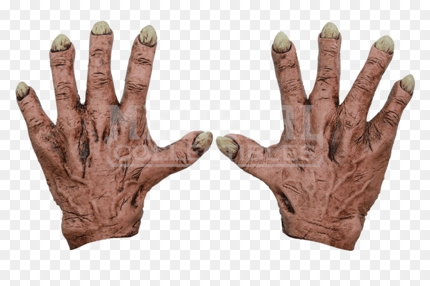 Latex Mask Costume Glove Monster - Hand Of Monster Png, Transparent Png - creepy hands png