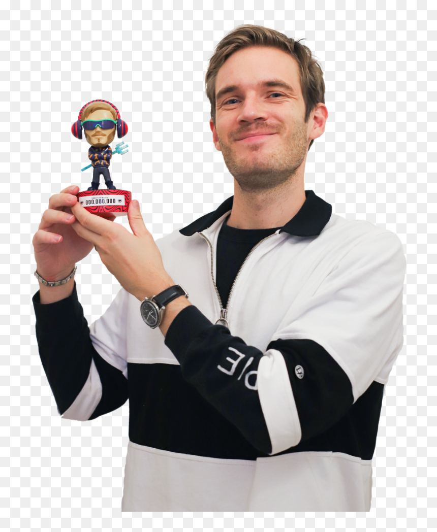 Pewdiepie Figurine 100 Mil, HD Png Download - pewdiepie.png