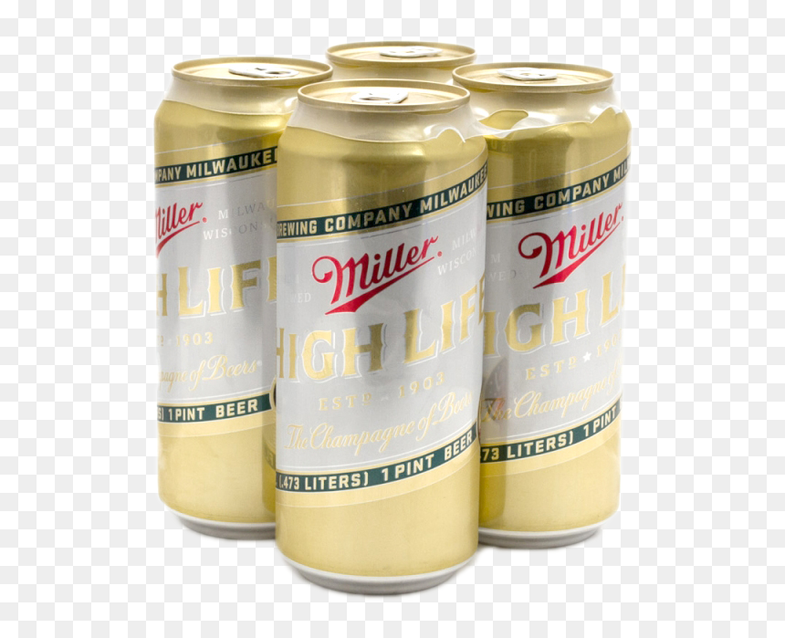 Miller High Life 16oz 4pk Cn 16oz Beer - Miller High Life 4 Pack, HD Png Download - miller high life logo png