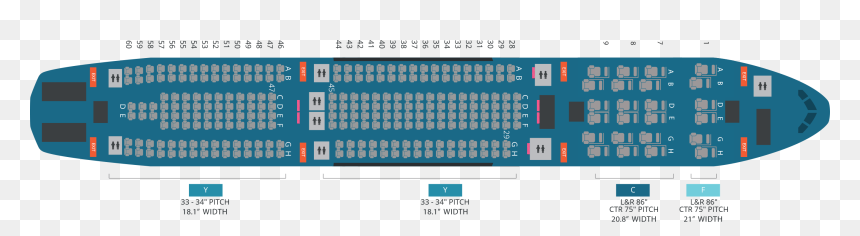Photo A330 300 - A330 200 Korean Air Seat Map, HD Png Download - korean air logo png
