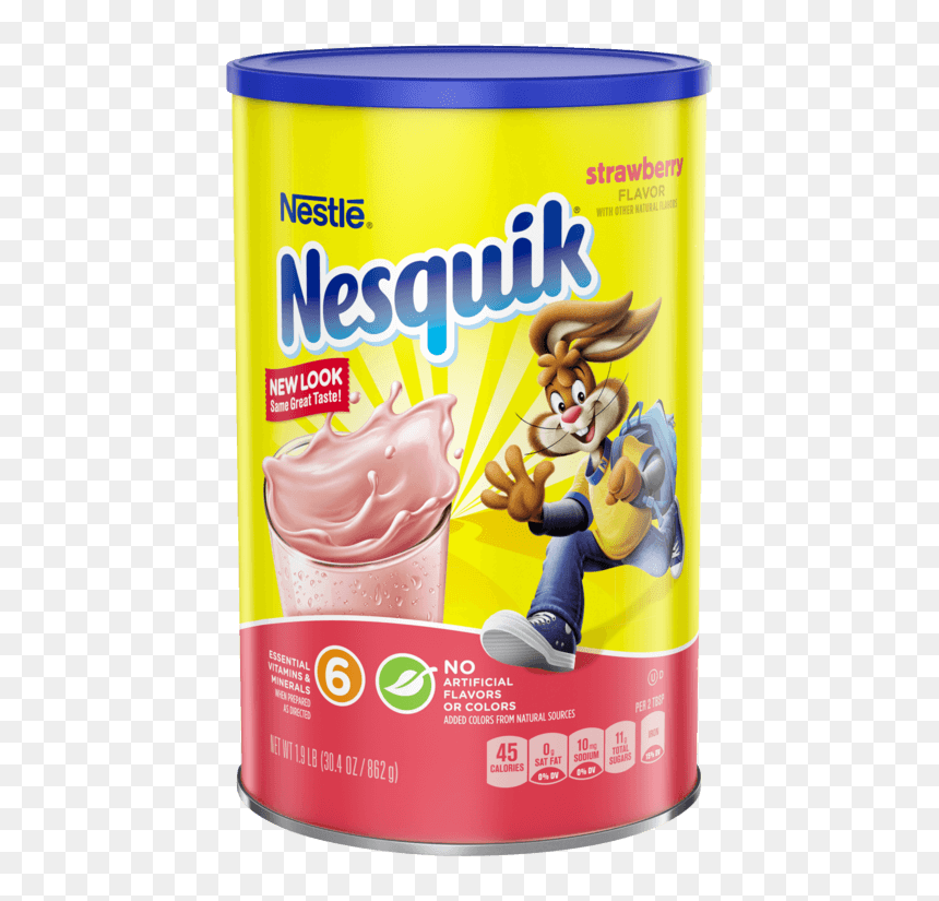 Nesquik Strawberry Powder, HD Png Download - nesquik logo png