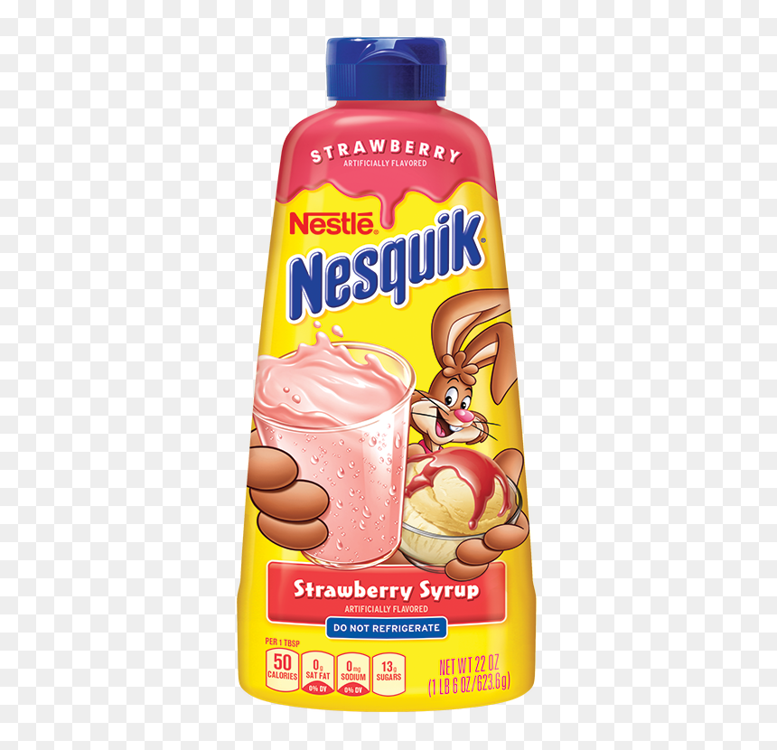 Nesquik Strawberry - Nestle Nesquik Strawberry Syrup, HD Png Download - nesquik logo png