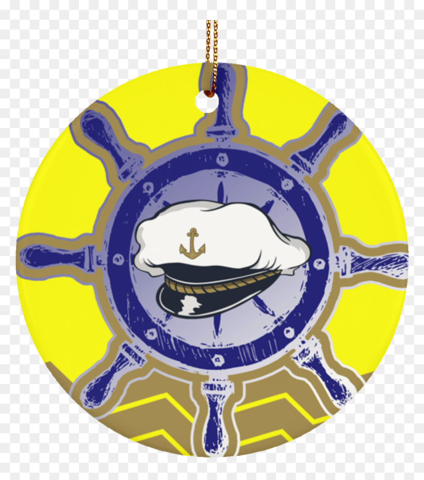 Us Navy Inspired Custom Ceramic Anchor Circle Ornaments - Circle, HD Png Download - us navy anchor png