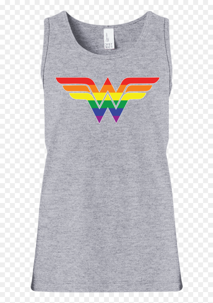 Wonder Woman Lgbt District Girls Cotton Tank Top - Active Tank, HD Png Download - wonder woman baby png