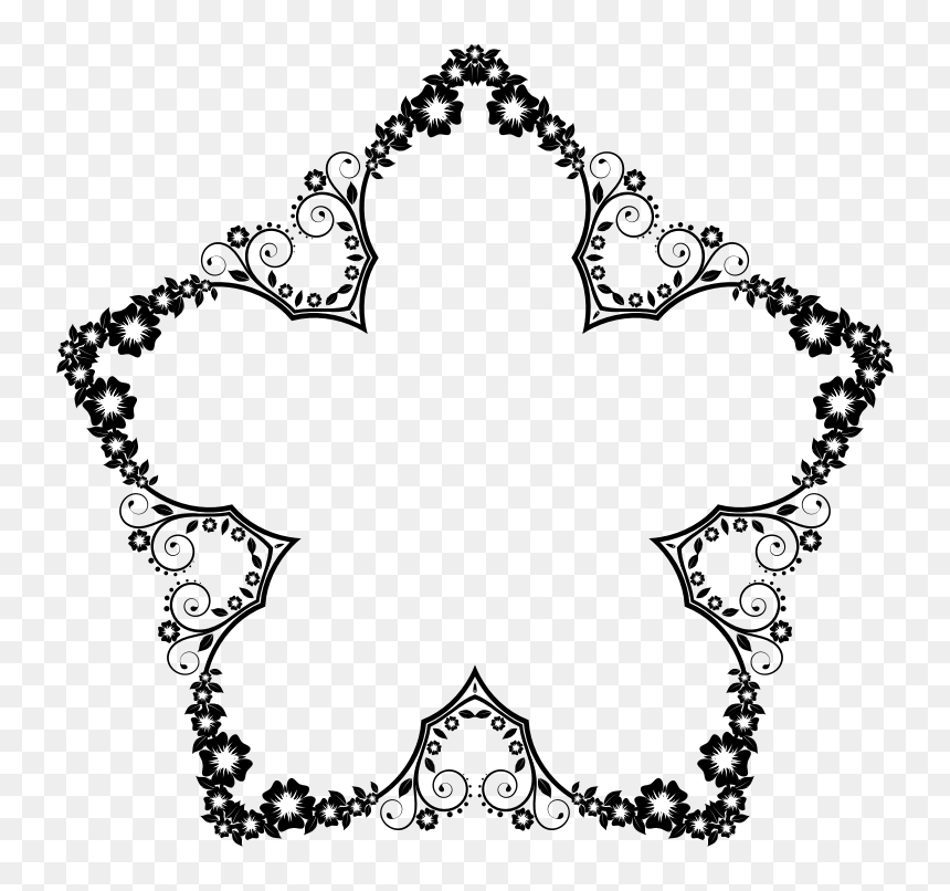 Flower Frame Extrapolated - Portable Network Graphics, HD Png Download - white lace frame png