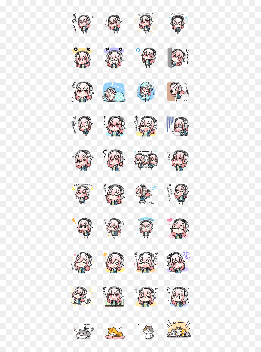 Super Sonico - Line Stickers Super Sonico, HD Png Download - sonico png