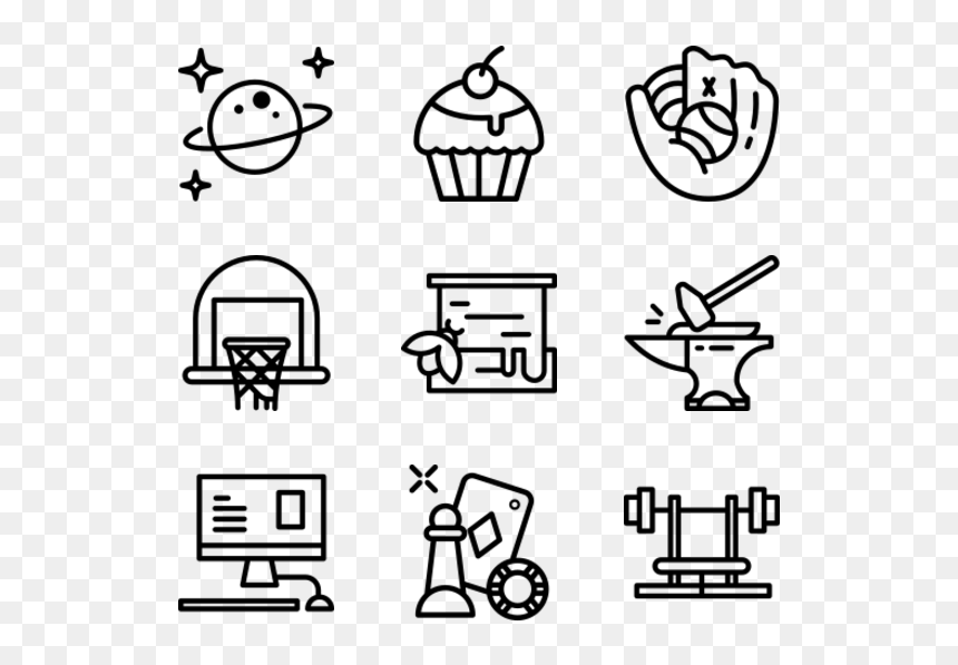 Phone Email Address Icons Png, Transparent Png - hobbies icon png