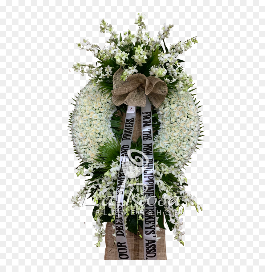 Wreath, HD Png Download - white orchids png