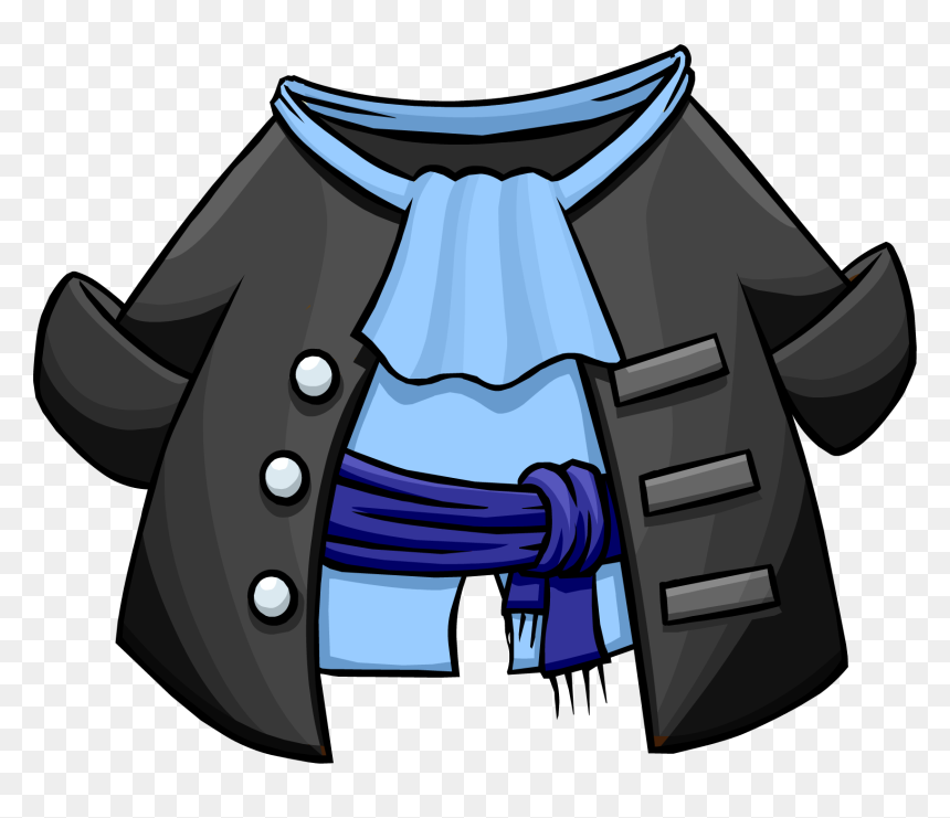 Gray Pirate Coat Icon - Club Penguin Para Ds, HD Png Download - pirate icon png