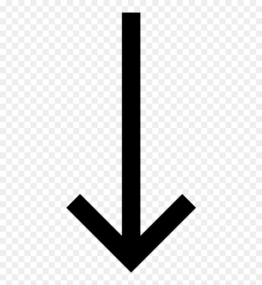 Long Arrow Down, HD Png Download - down arrow.png