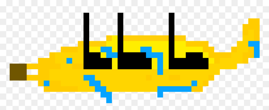 Fish Pixel Art Png, Transparent Png - banana boat png