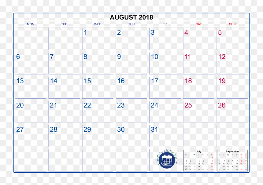 July 2017 Printable Calendar With Holidays, HD Png Download - calendar png