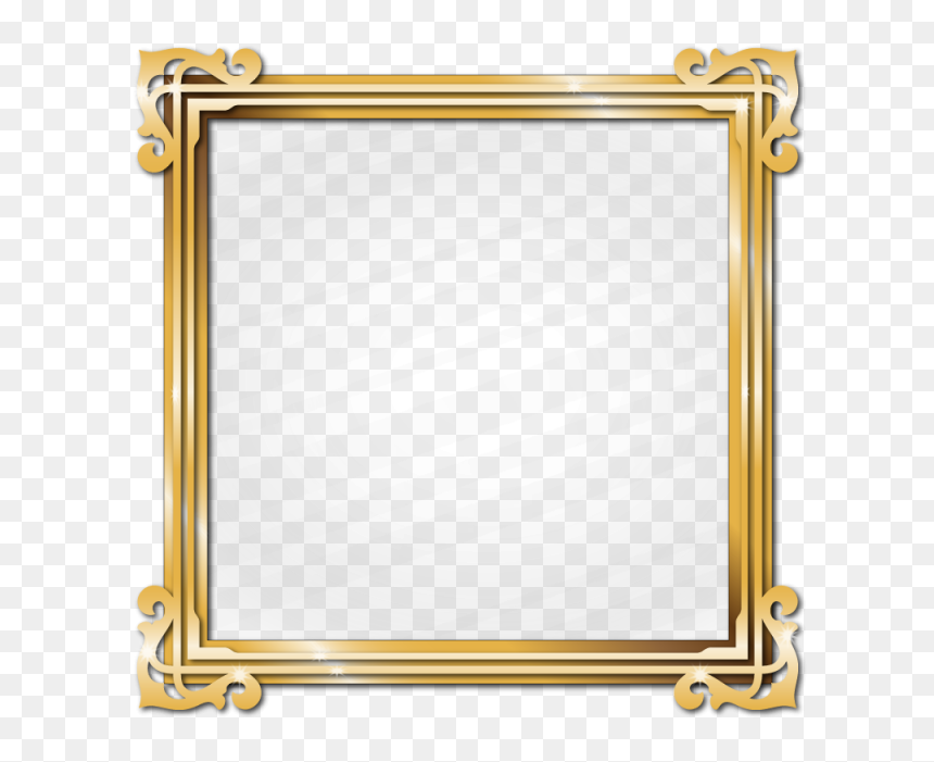 Gold Border Ornamen Png, Transparent Png - scroll png