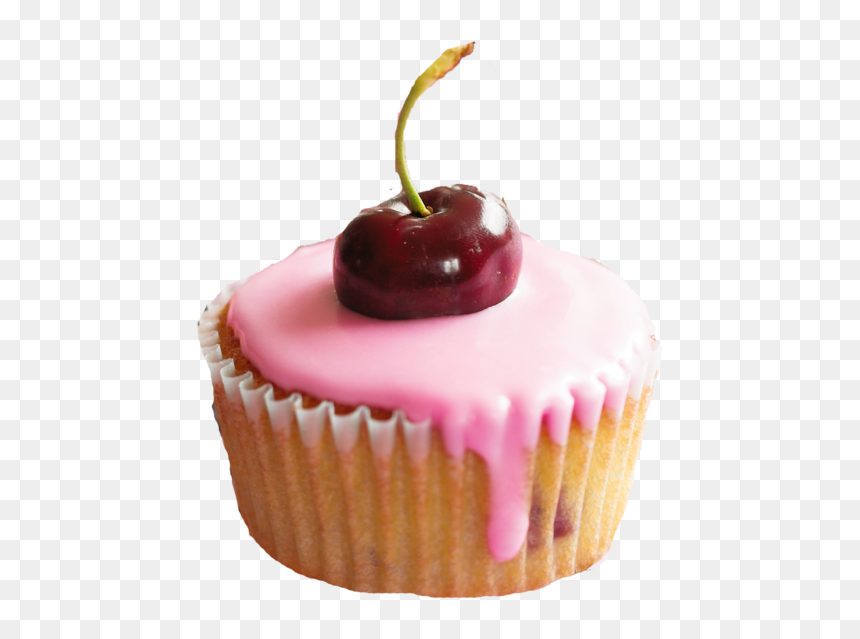 Cake With Cherry Png, Transparent Png - cupcake png