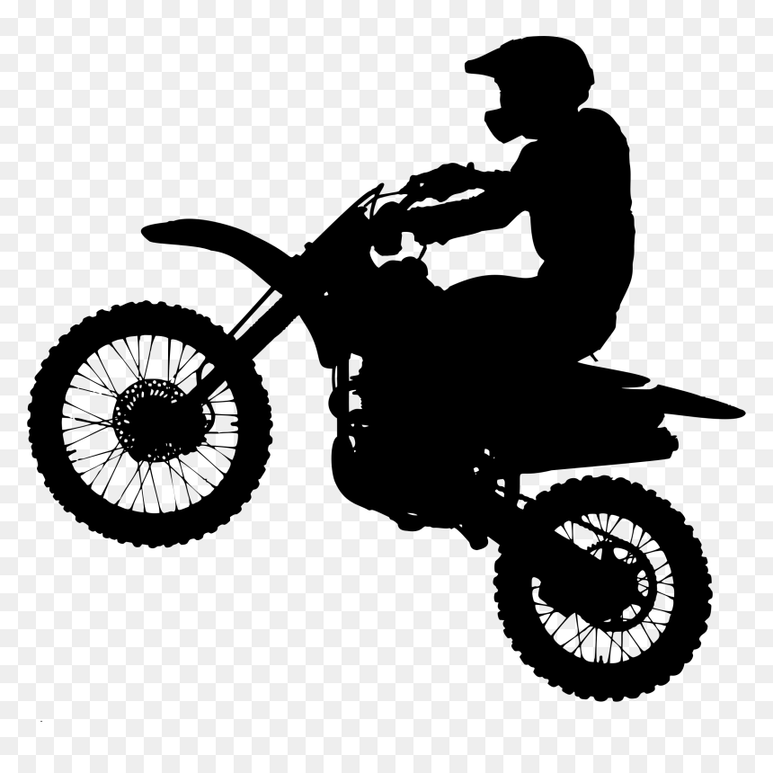 Dirt Bike Silhouette, HD Png Download - dirt png