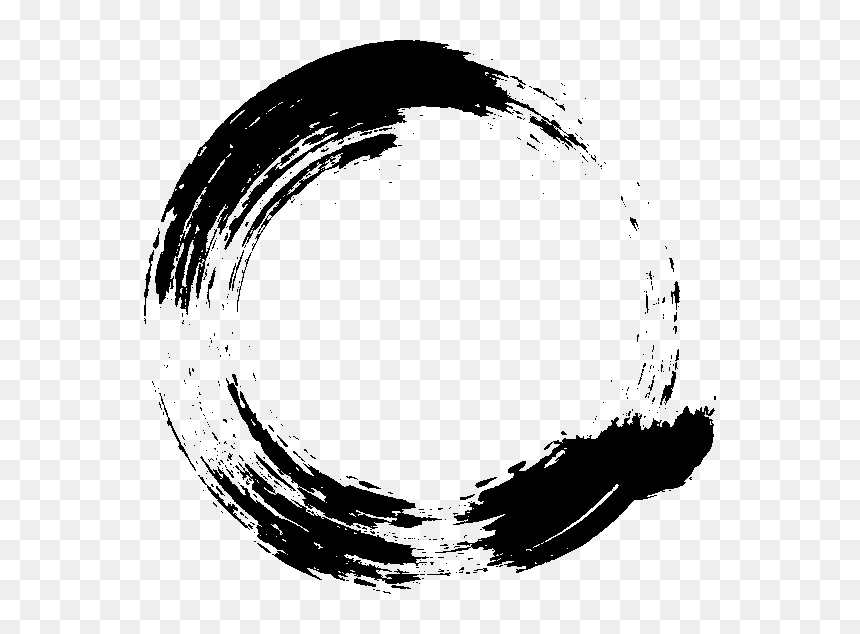 Circle Brush Stroke Png, Transparent Png - black circle png