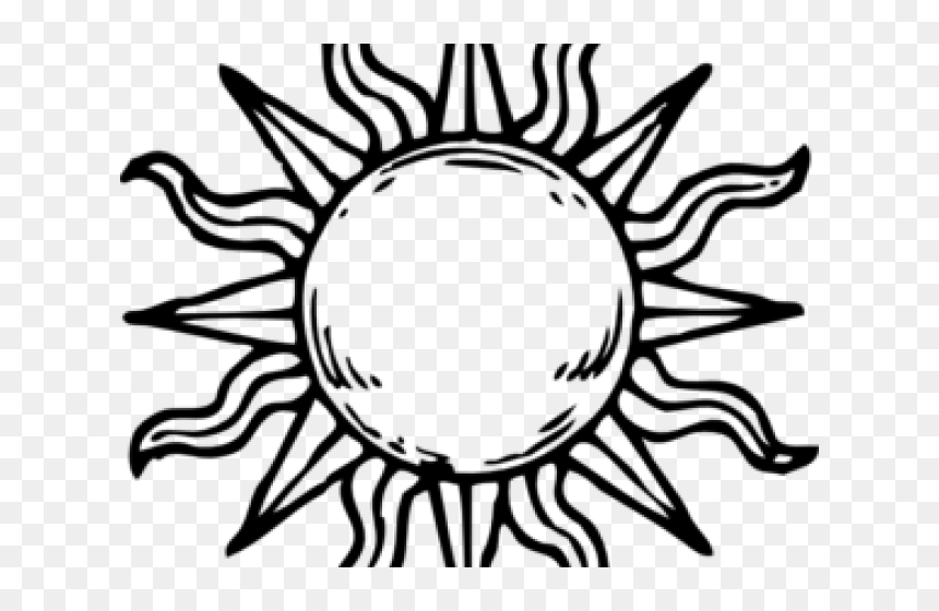 Drawing Sun Black And White, HD Png Download - black circle png