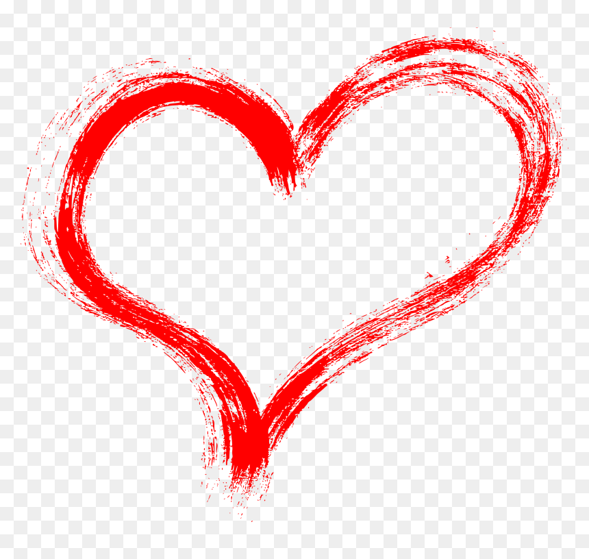 Paint Brush Heart Png, Transparent Png - grunge png