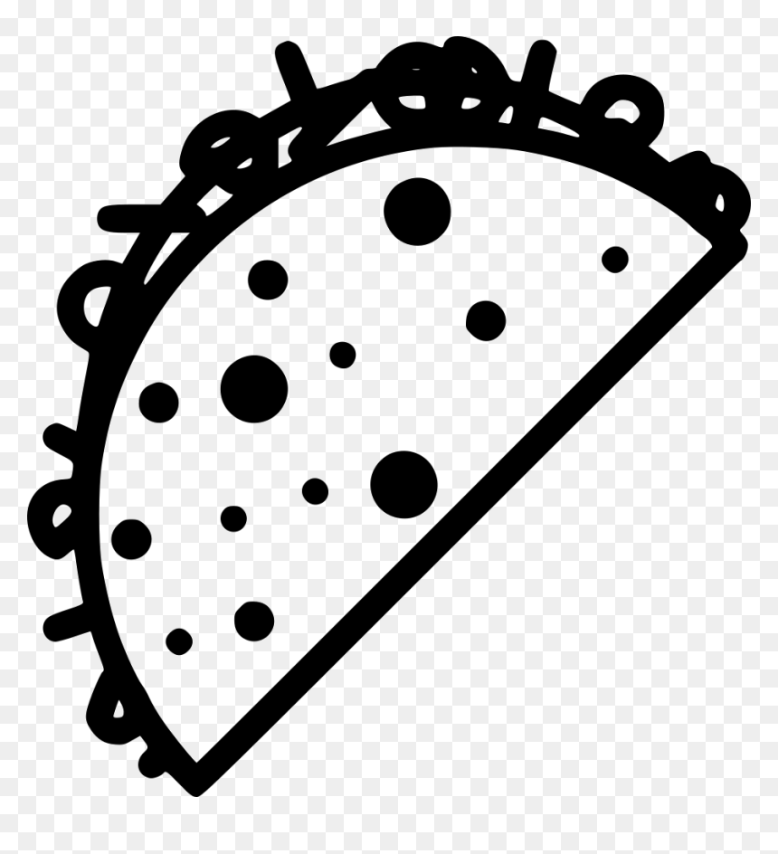 Taco Icon Black And White, HD Png Download - taco png