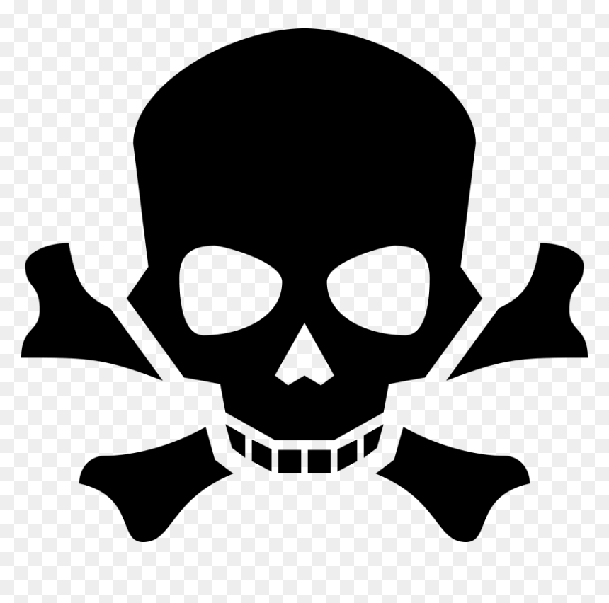 Skull And Crossbones Png, Transparent Png - skeleton png