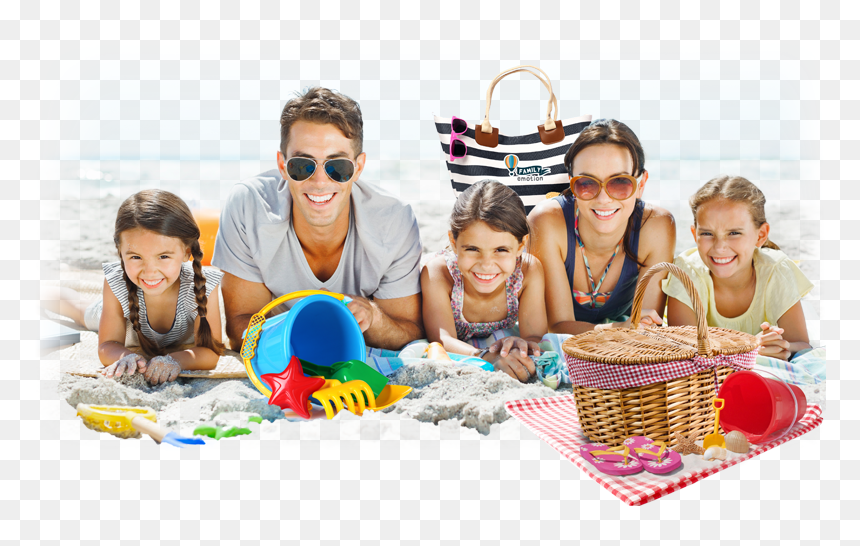 Family Vacation Png, Transparent Png - beach png