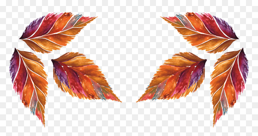Fall Leaves Watercolor Png, Transparent Png - fall leaves png
