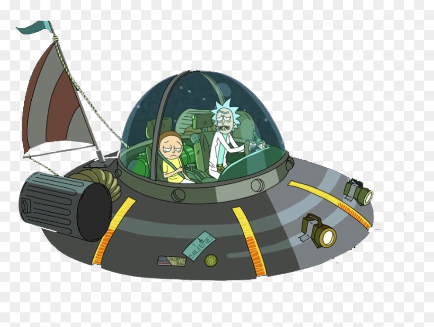 Rick And Morty Flying Saucer, HD Png Download - rick and morty png