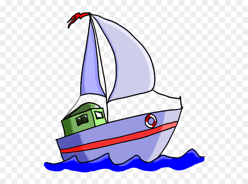 Sailing Boat Cartoon, HD Png Download - boat png