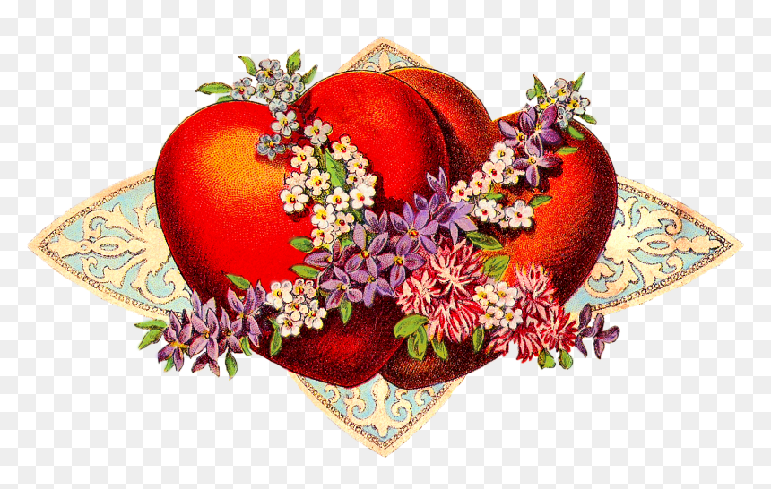 Romantic Vintage Valentine Cards, HD Png Download - victorian png