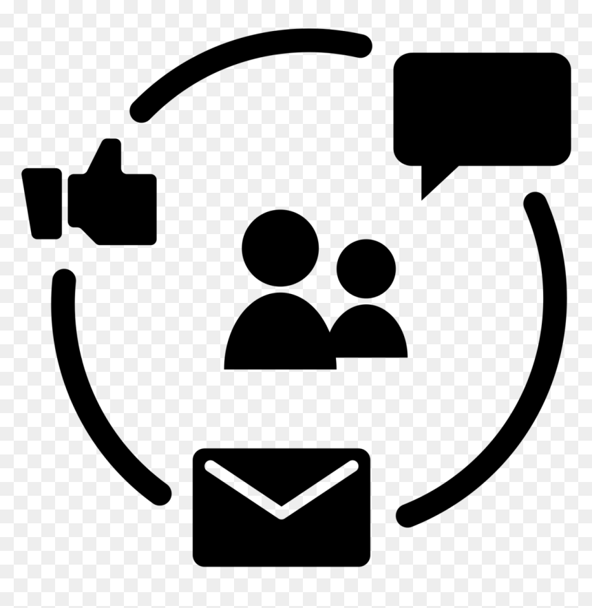 Marketing Icon Black And White, HD Png Download - black and white social media icons png