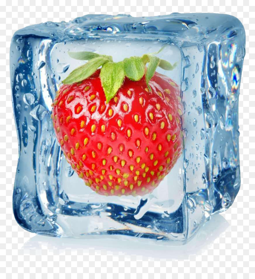 Ice Cube Strawberry Png, Transparent Png - clips png