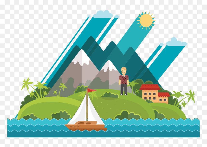 Natural Flat Icon, HD Png Download - hawaiian islands png