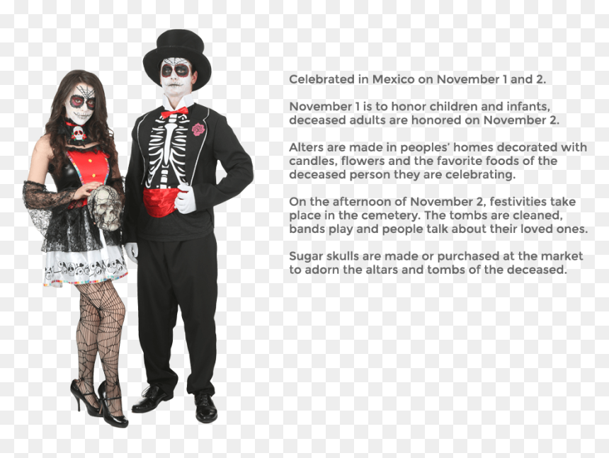 Facts About The Day Of The Dead Mexico, HD Png Download - halloween costume png