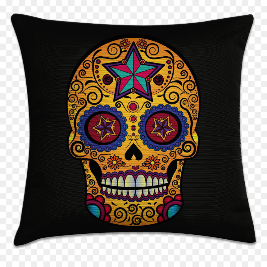 Sugar Skull Full Color, HD Png Download - caveira mexicana png