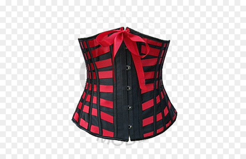 Red Alice Secondary Product Picture - Red And Black Striped Corset Under Bust, HD Png Download - corset lacing png