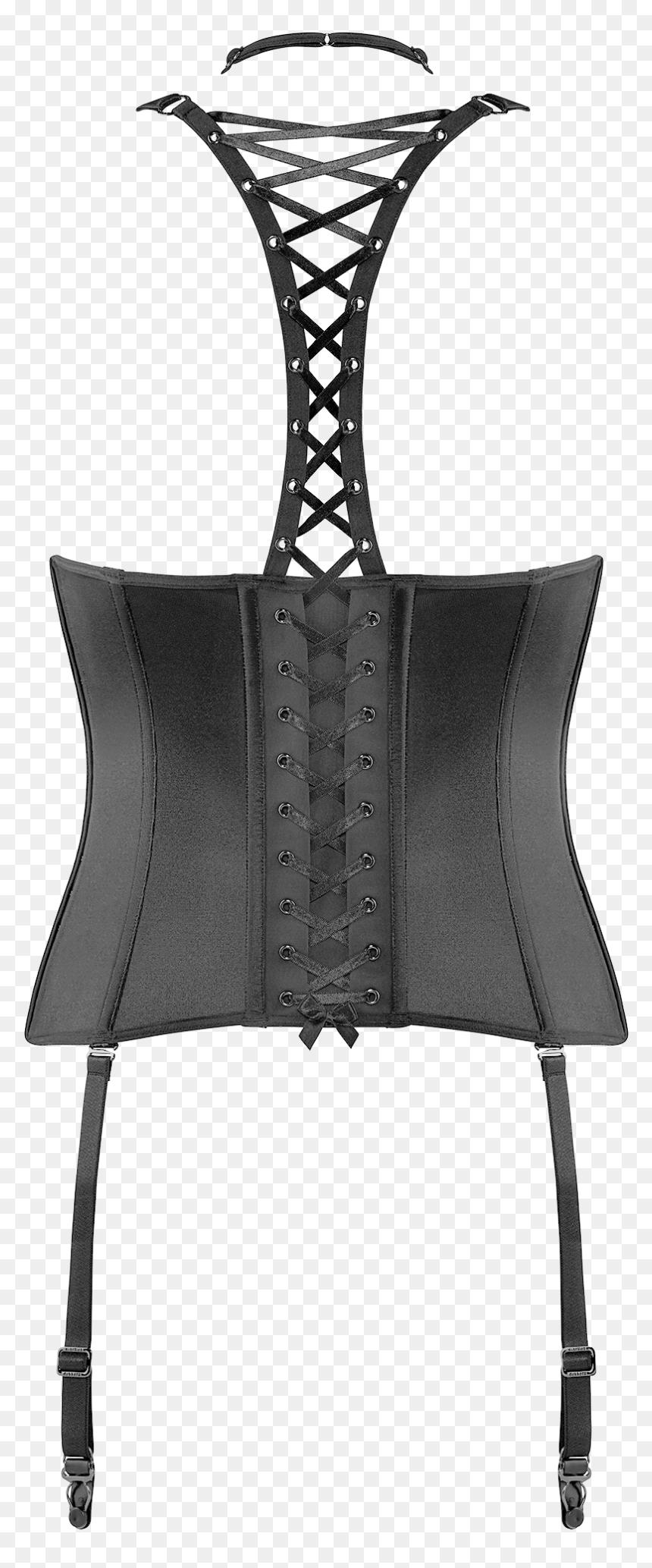 Angel Of Harlem Plunge Balcony Corset - Chair, HD Png Download - corset lacing png
