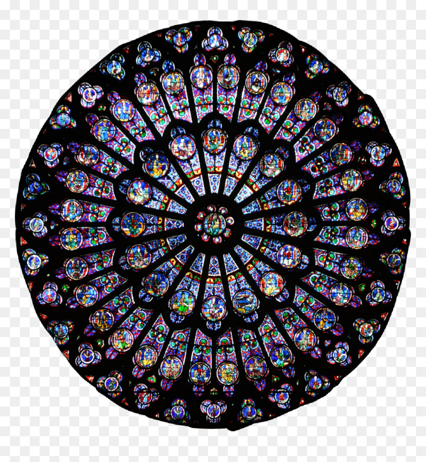 Dame #church #window #holy #dark #colorful - Notre Dame Cathedral, HD Png Download - church window png