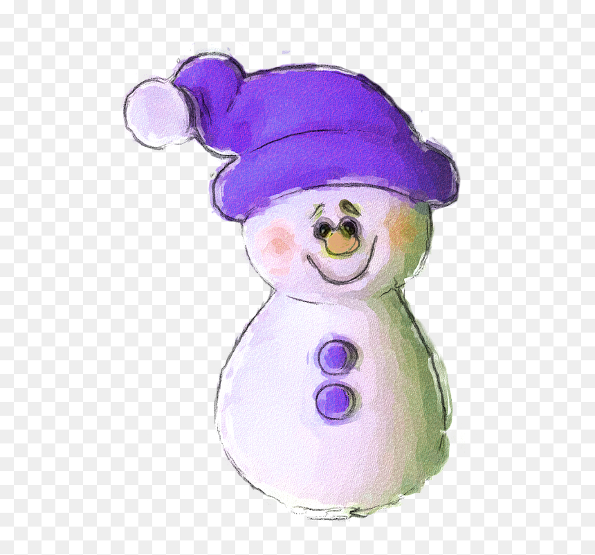 Cartoon, HD Png Download - snowman clip art png