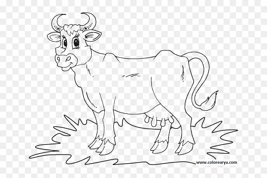 Vacas Para Colorear , Png Download - Line Art, Transparent Png - vacas png