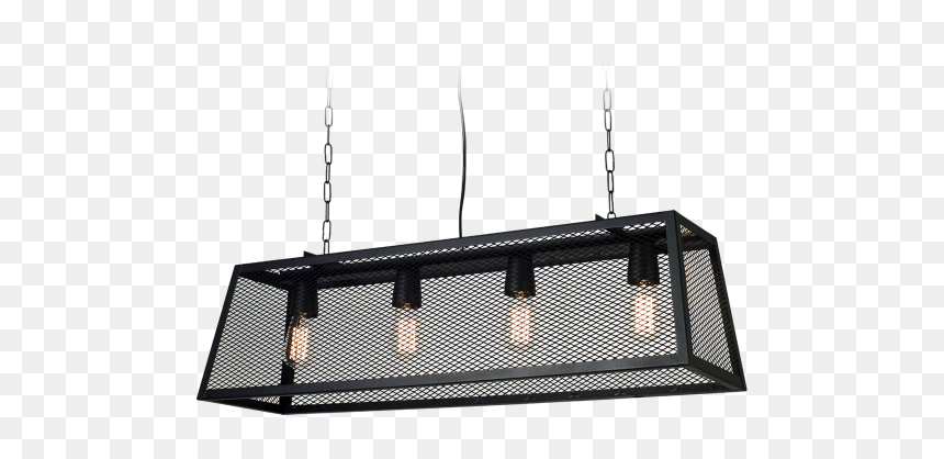 Colgante Pilar Cuatro Luces Con Malla Metálica, Apto - Cajon De Luz Para Pool, HD Png Download - malla metalica png