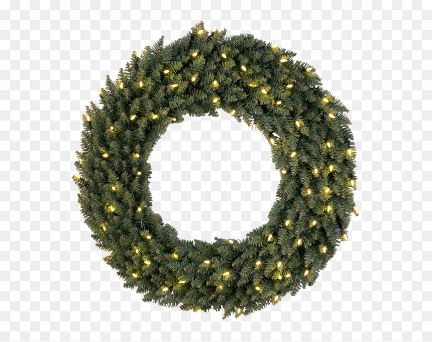 Wreath Calgary - Wreath Solar Lights, HD Png Download - christmas garlands png