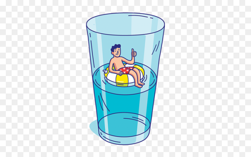 A Half-full Glass - Half Full Glass, HD Png Download - glass half full png