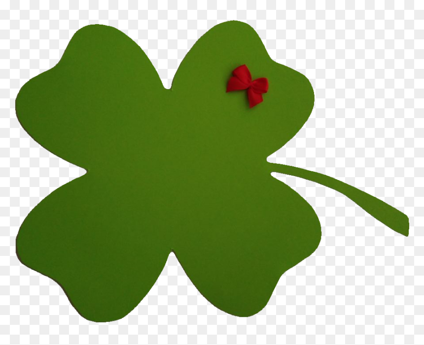 Lucky Clover Red Bow Shamrock - Shamrock, HD Png Download - irish shamrock png