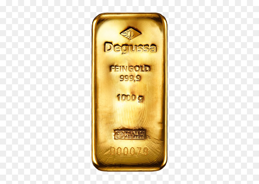 1 Kg Gold Degussa, HD Png Download - gold bullion png