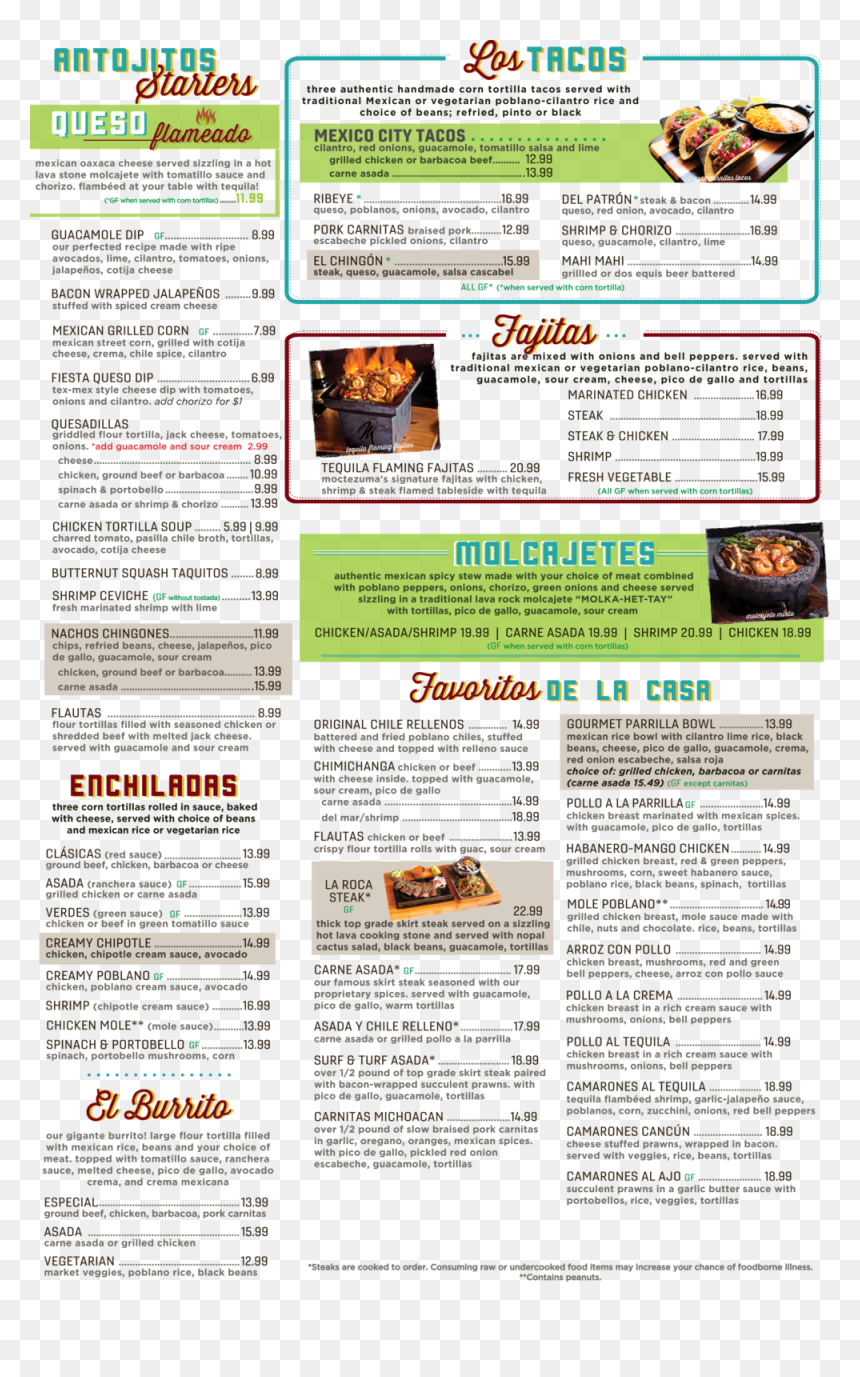 Ghmenu-2018 Front V6 - Flyer, HD Png Download - chiles rellenos png