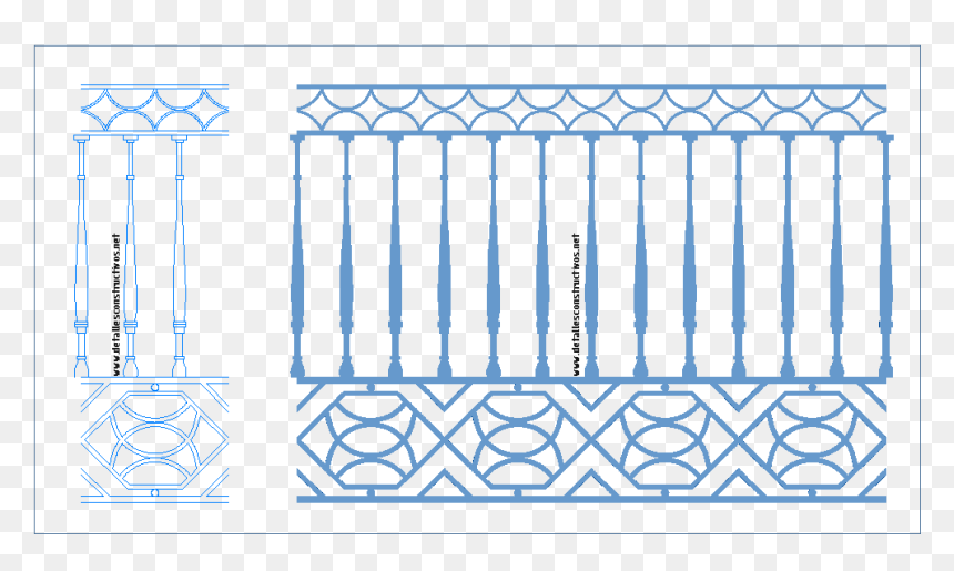 Barandilla Forja Hierro Forjado Ferro Balcon Cast Wrought - Architecture, HD Png Download - rejas png