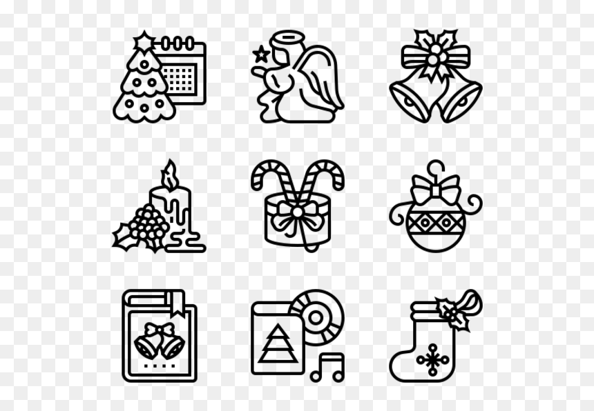 Food Icons Png, Transparent Png - christmas line png