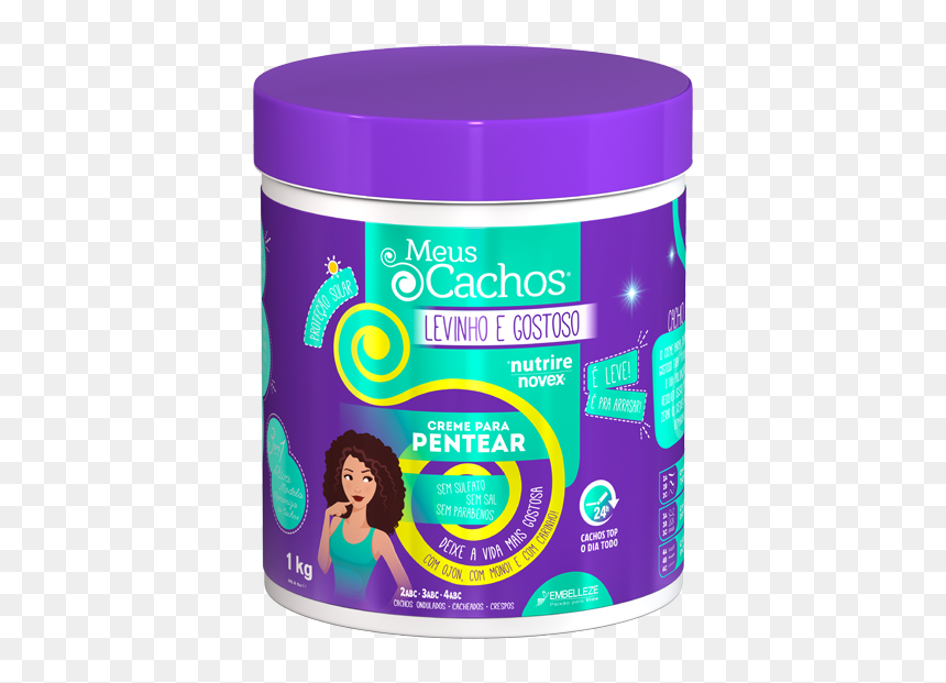 Creme De Pentear Novex Para Cacheadas, HD Png Download - cachos png